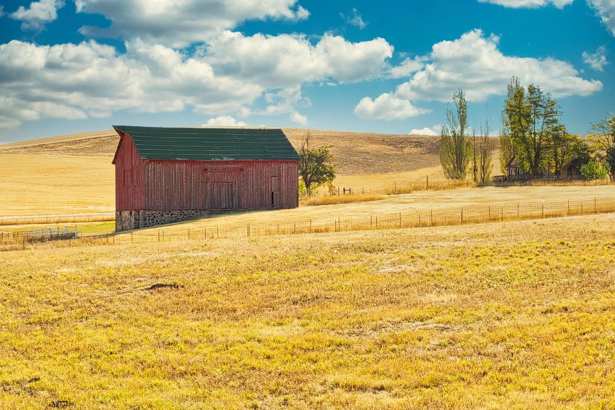 barn, farming, rural, countryside, agriculture, farm, ranch, homestead, farm house, clouds, landscape, nature