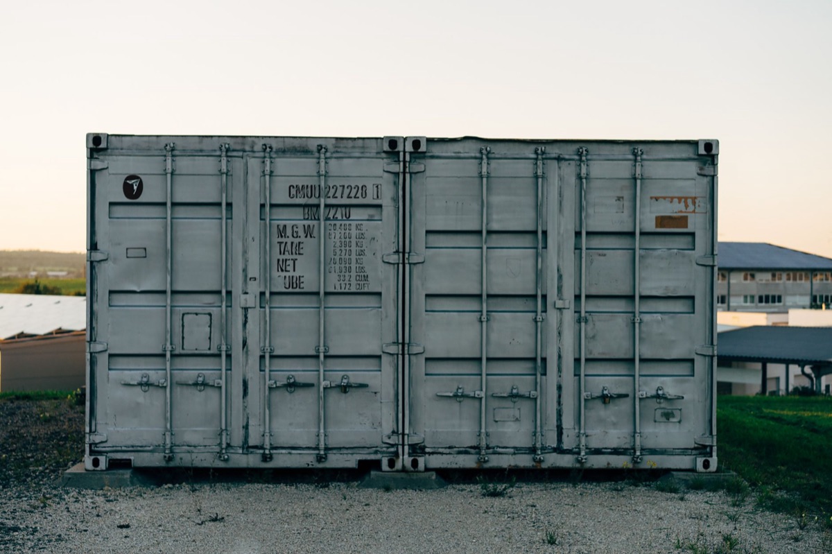 Lagercontainer mit Kropfen