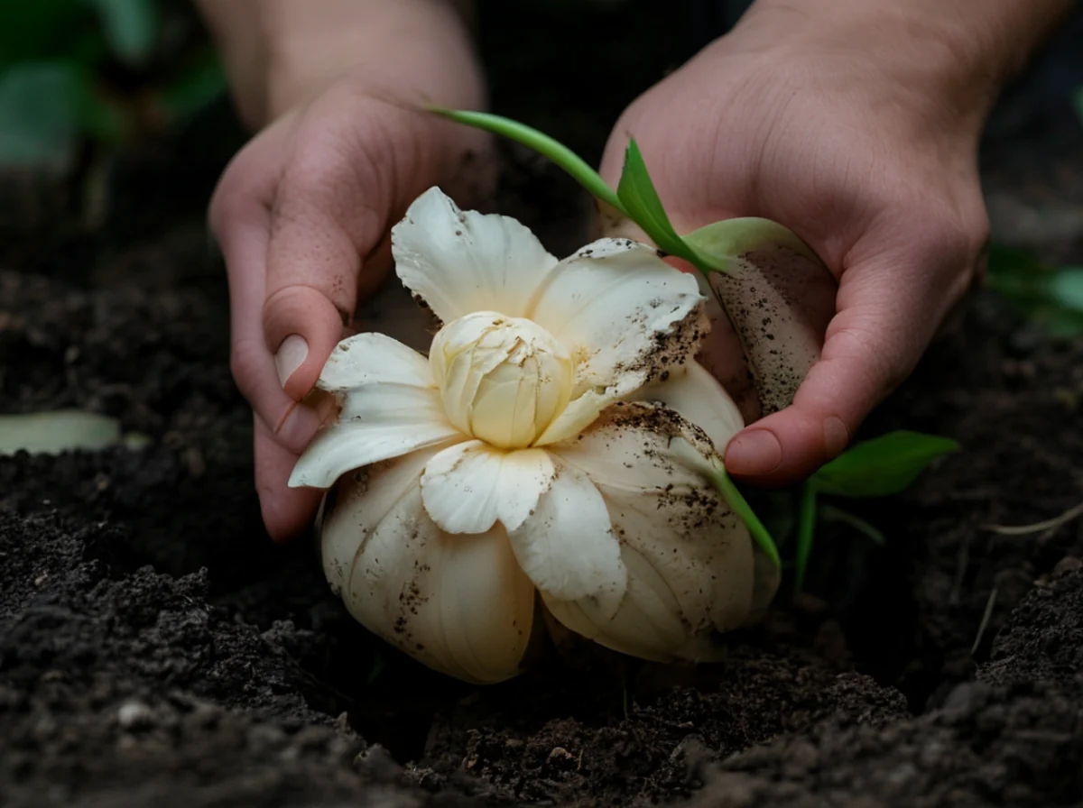 Bulbos worden in de lente geplant.