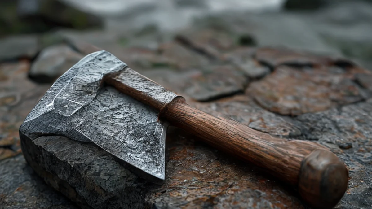 Axe tradicional utilizado para a carpinteria e a silvicultura na Astúria.
